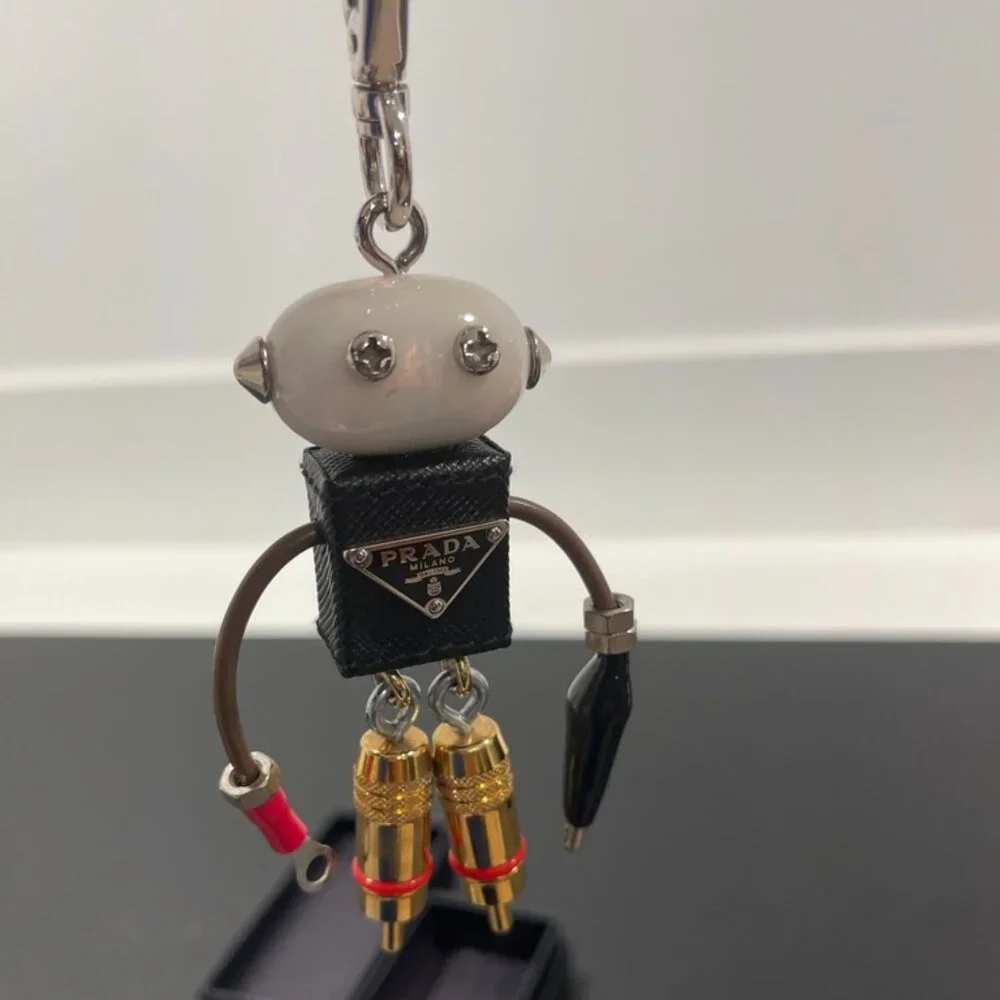 Prada Black and Gold Robot Keychain (JB1324)